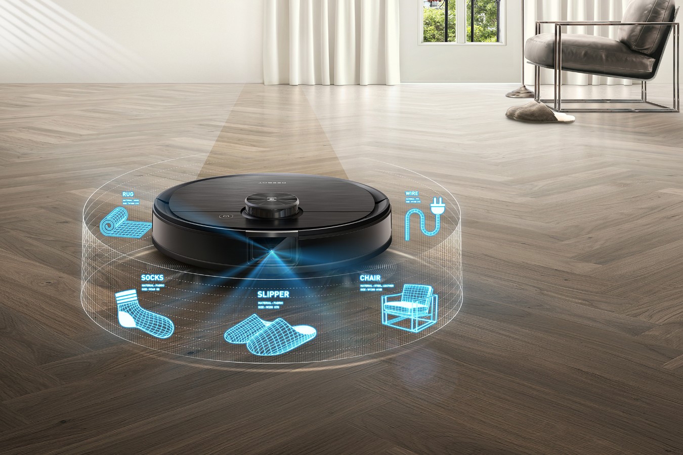 Robot dọn dẹp: Hút bụi, lau nhà, lau kính và cắt cỏ tự động theo lịch trình cài đặt sẵn.