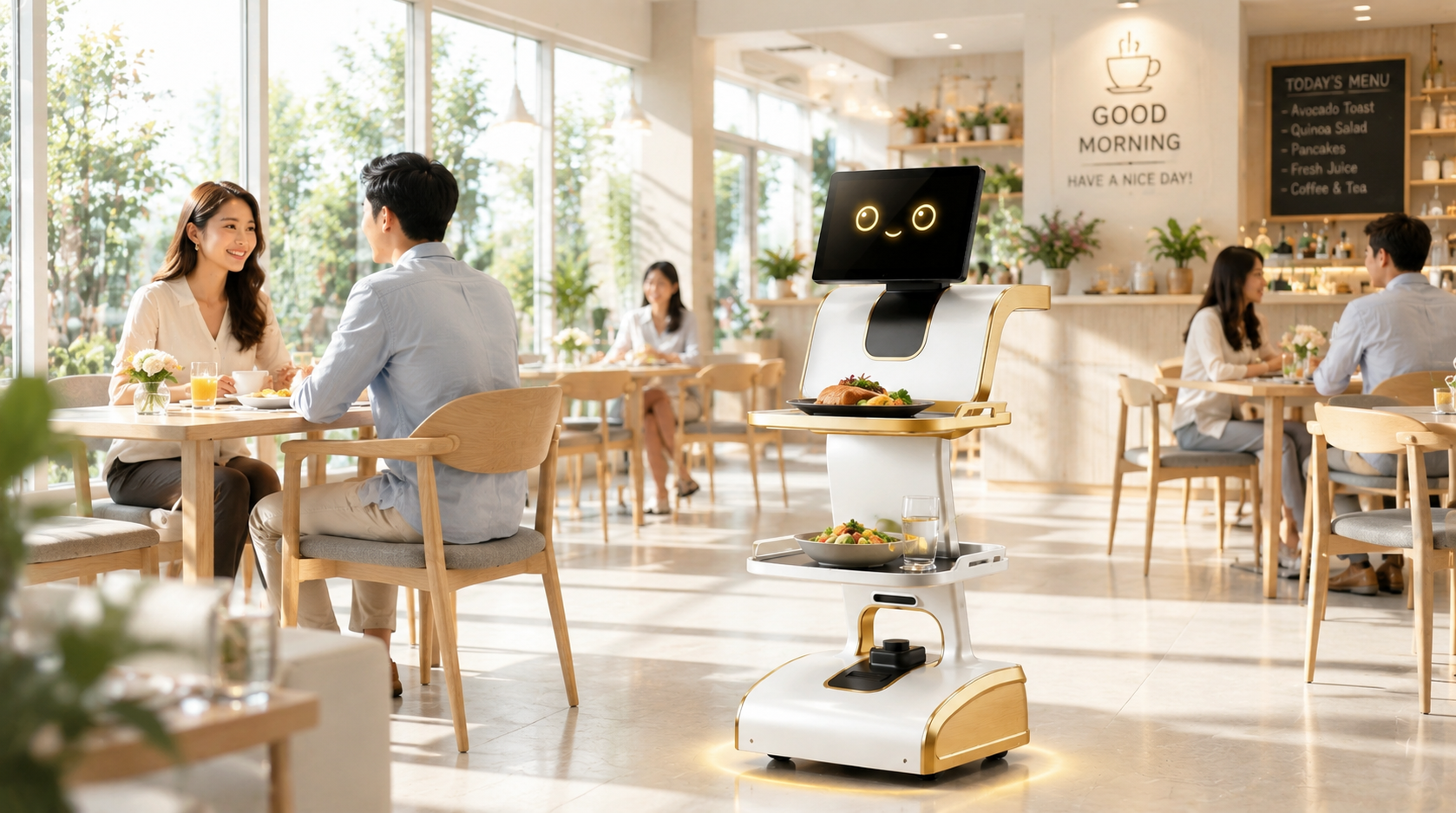 Robot phục vụ nhà hàng: Xu hướng tối ưu vận hành ngành F&B năm 2026